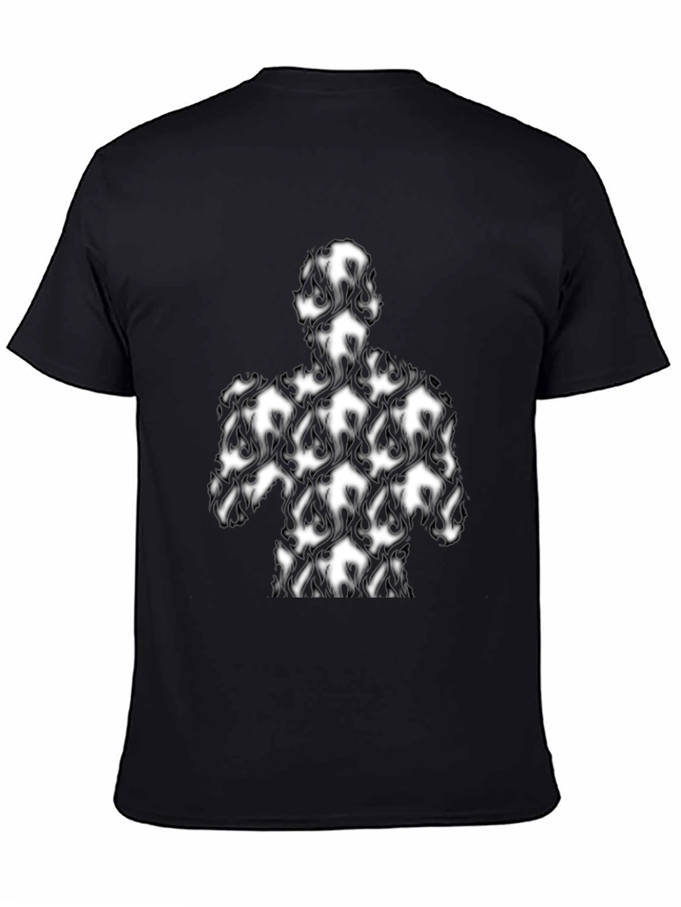 Abstract Spade Figure Black T-Shirt