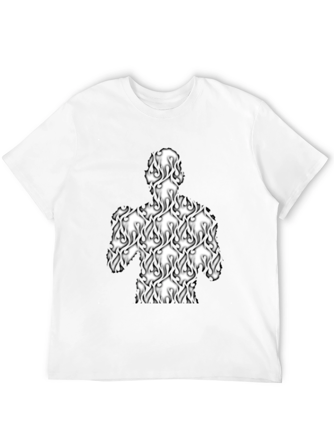 Abstract Spade Figure Black T-Shirt