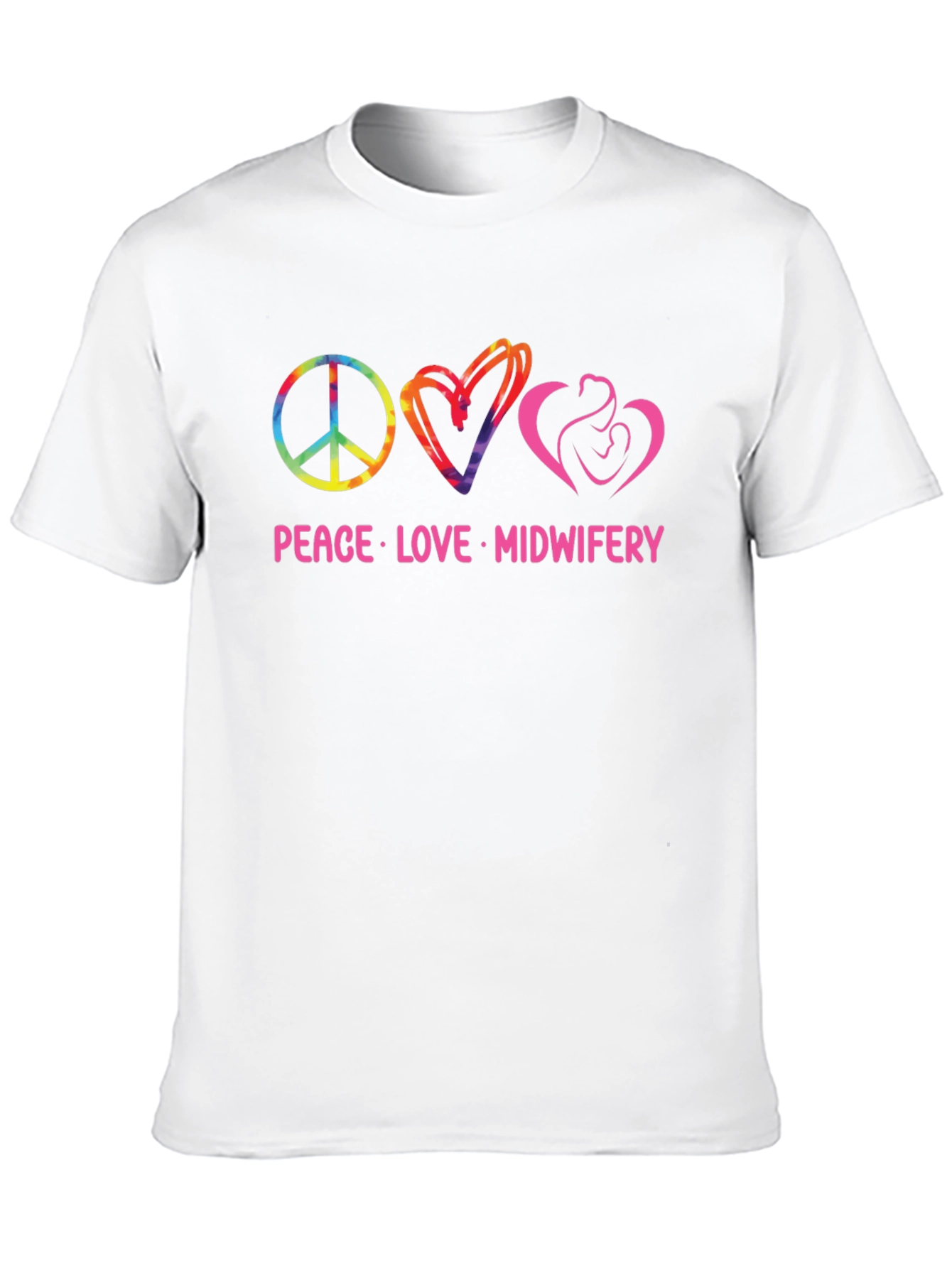 Peace Love Midwifery Graphic T-Shirt