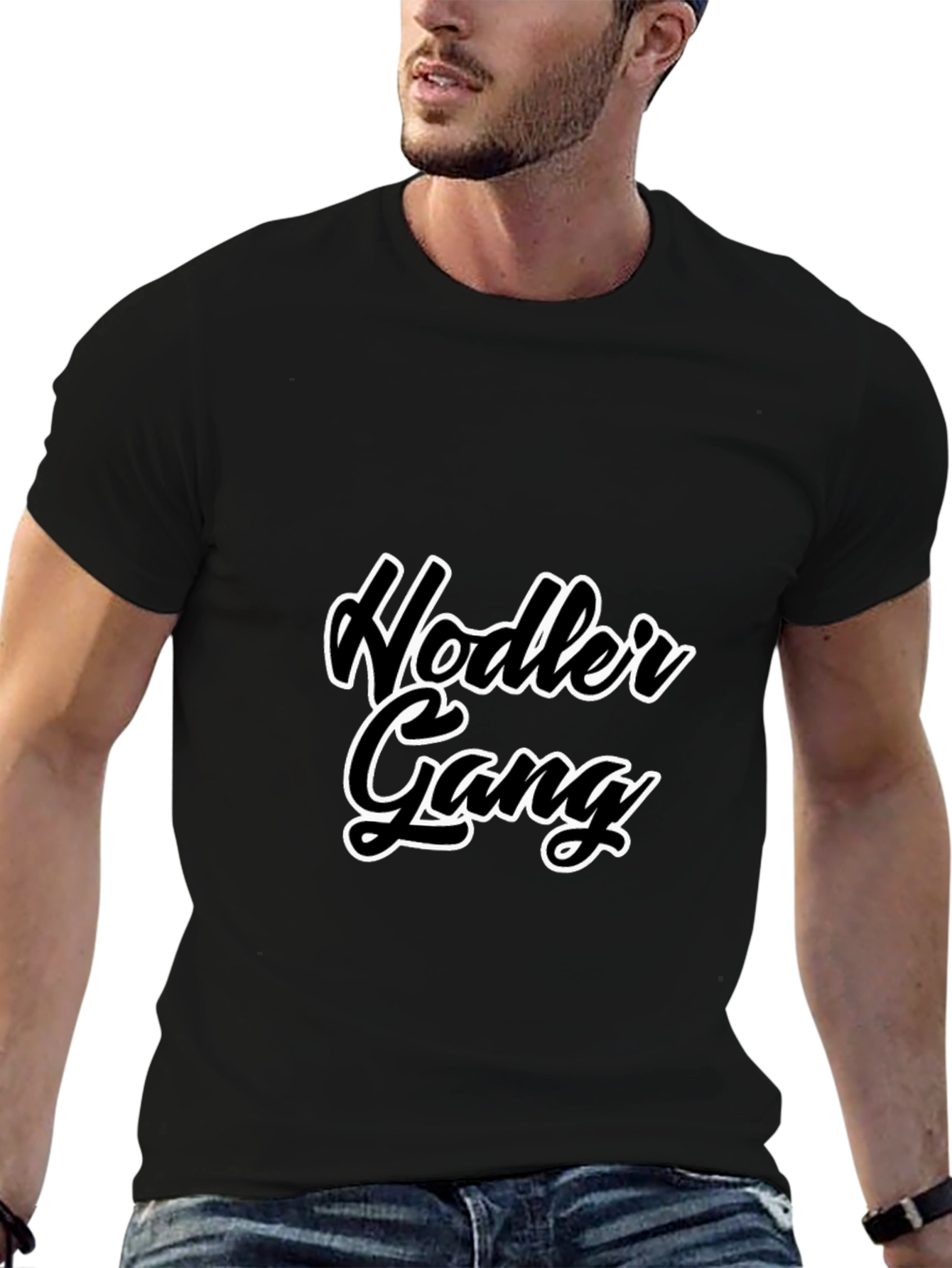 Hodler Gang Black Cotton Tee