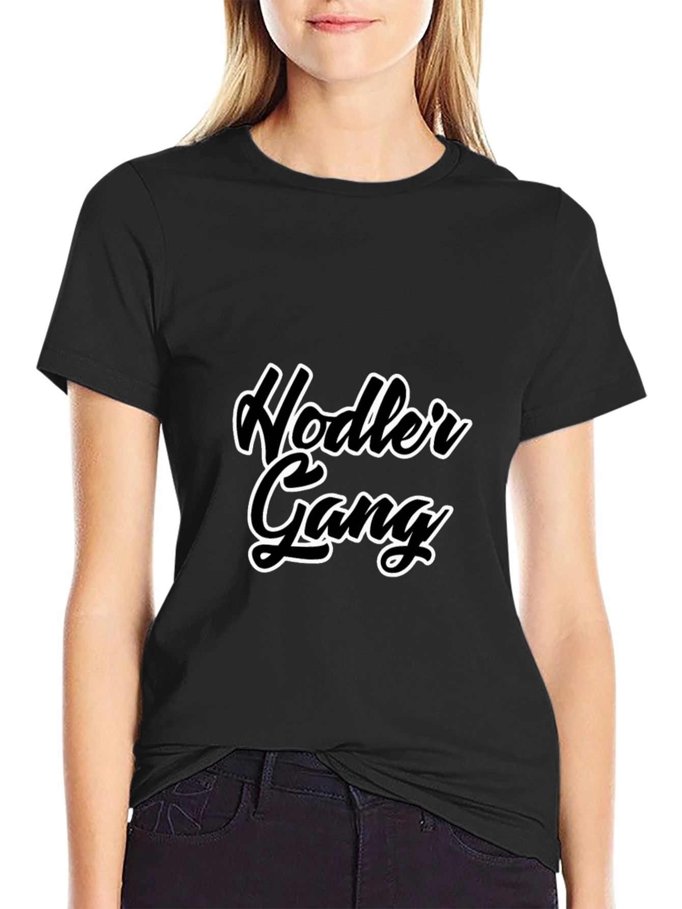 Hodler Gang Black Cotton Tee