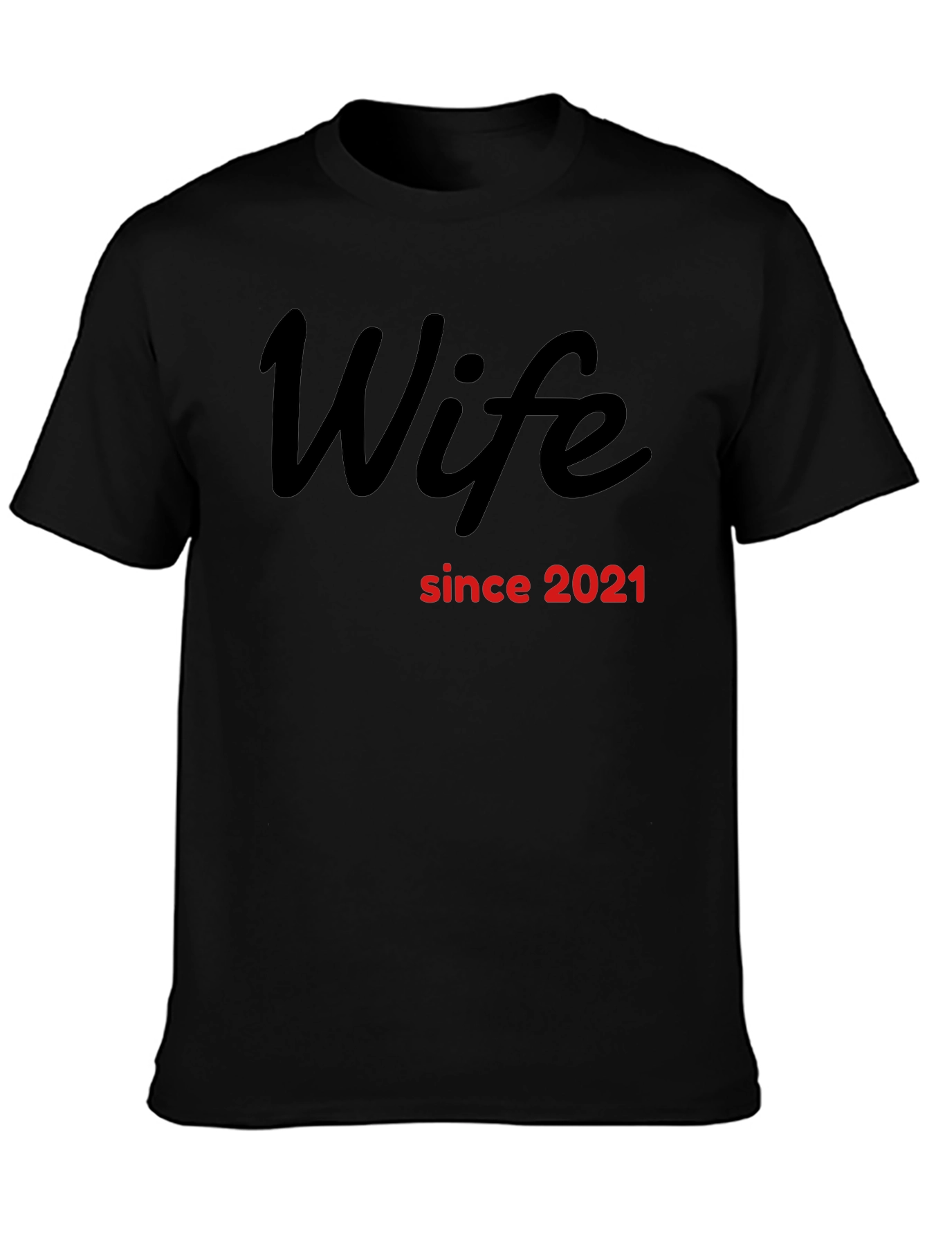 Wife Since 2021 Graphic Tee - Black
