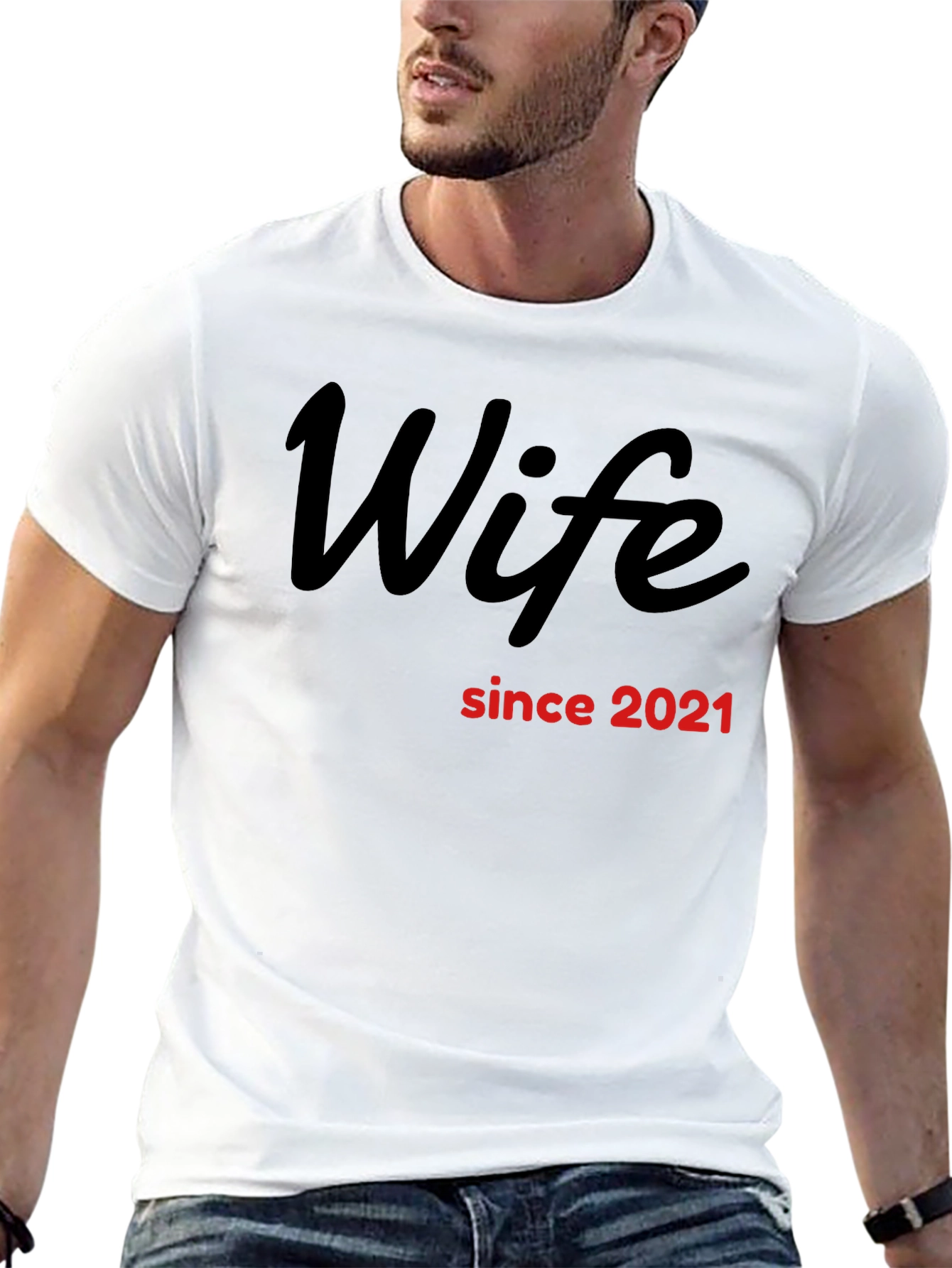 Wife Since 2021 Graphic Tee - Black