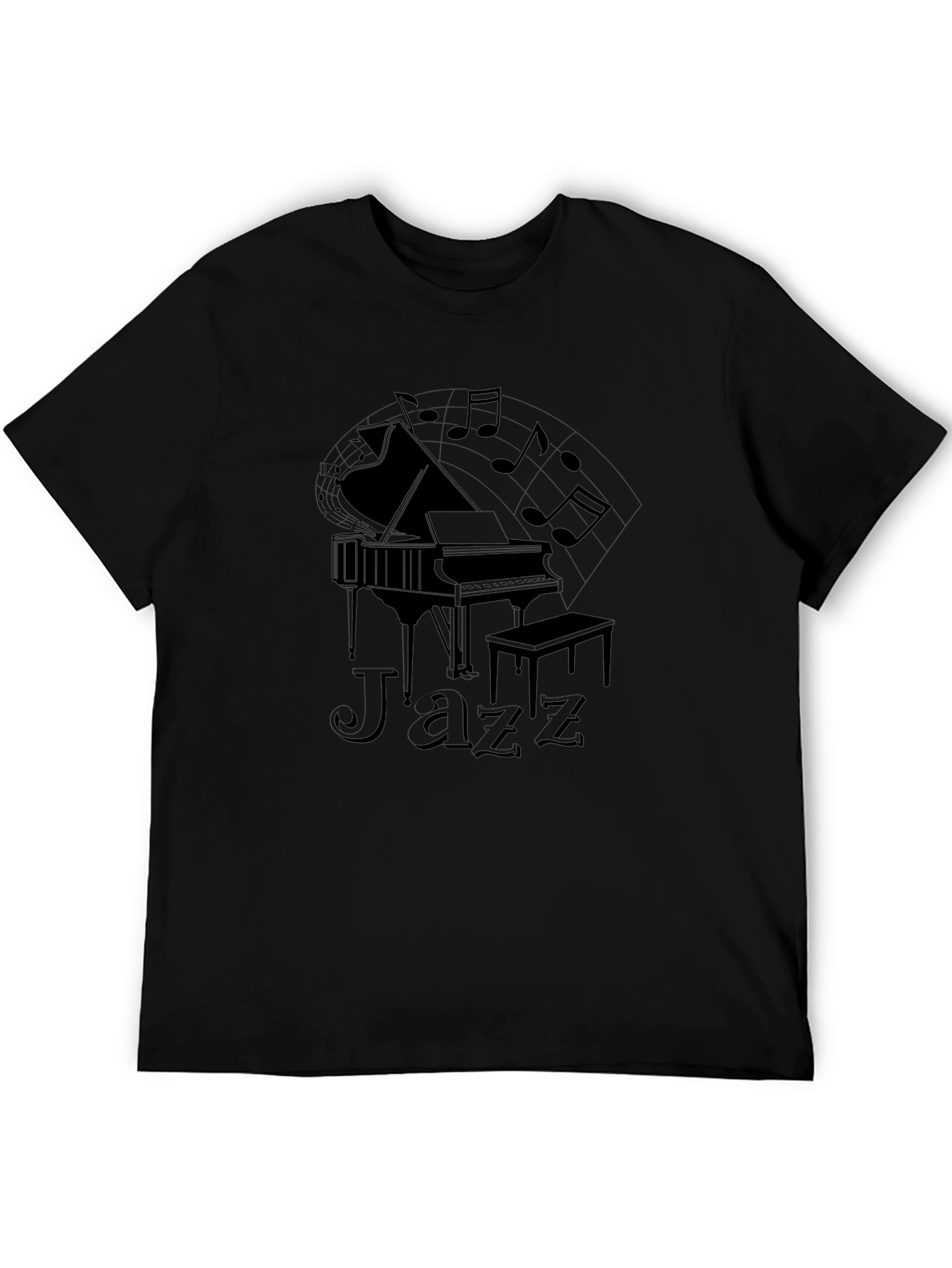 Jazz Piano Graphic T-Shirt - Musical Style