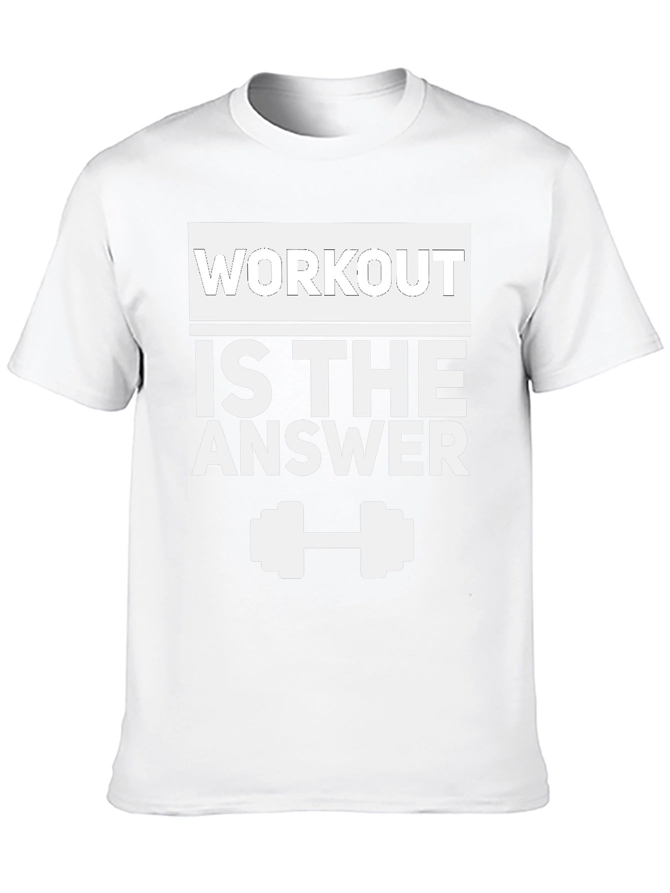 Workout is the Answer Black Graphic Tee