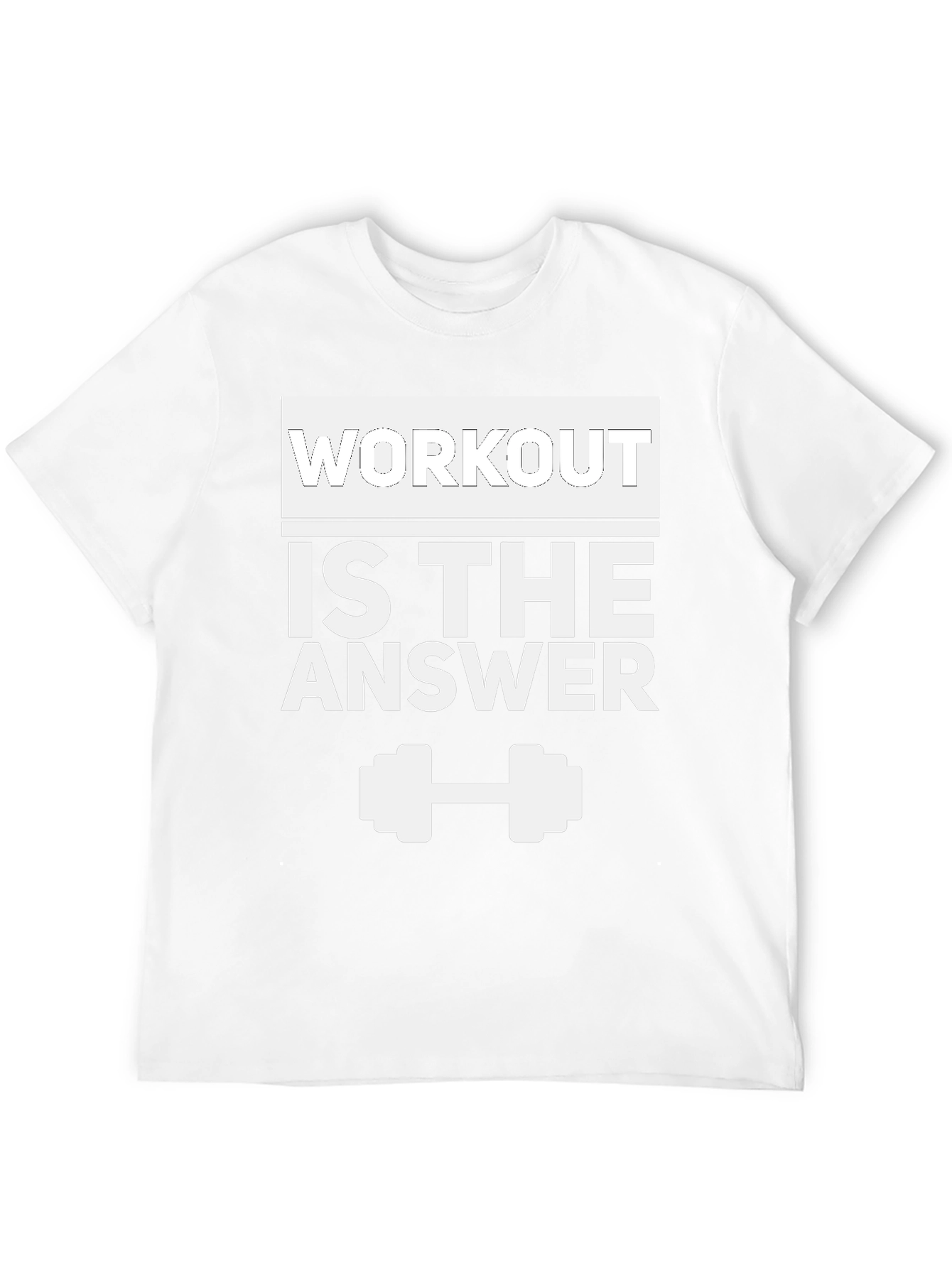 Workout is the Answer Black Graphic Tee