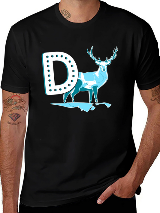 Hunting T-Shirt: Deer and Rifle Graphic Tee