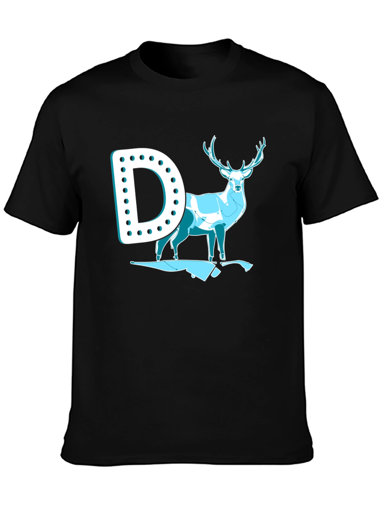 Hunting T-Shirt: Deer and Rifle Graphic Tee