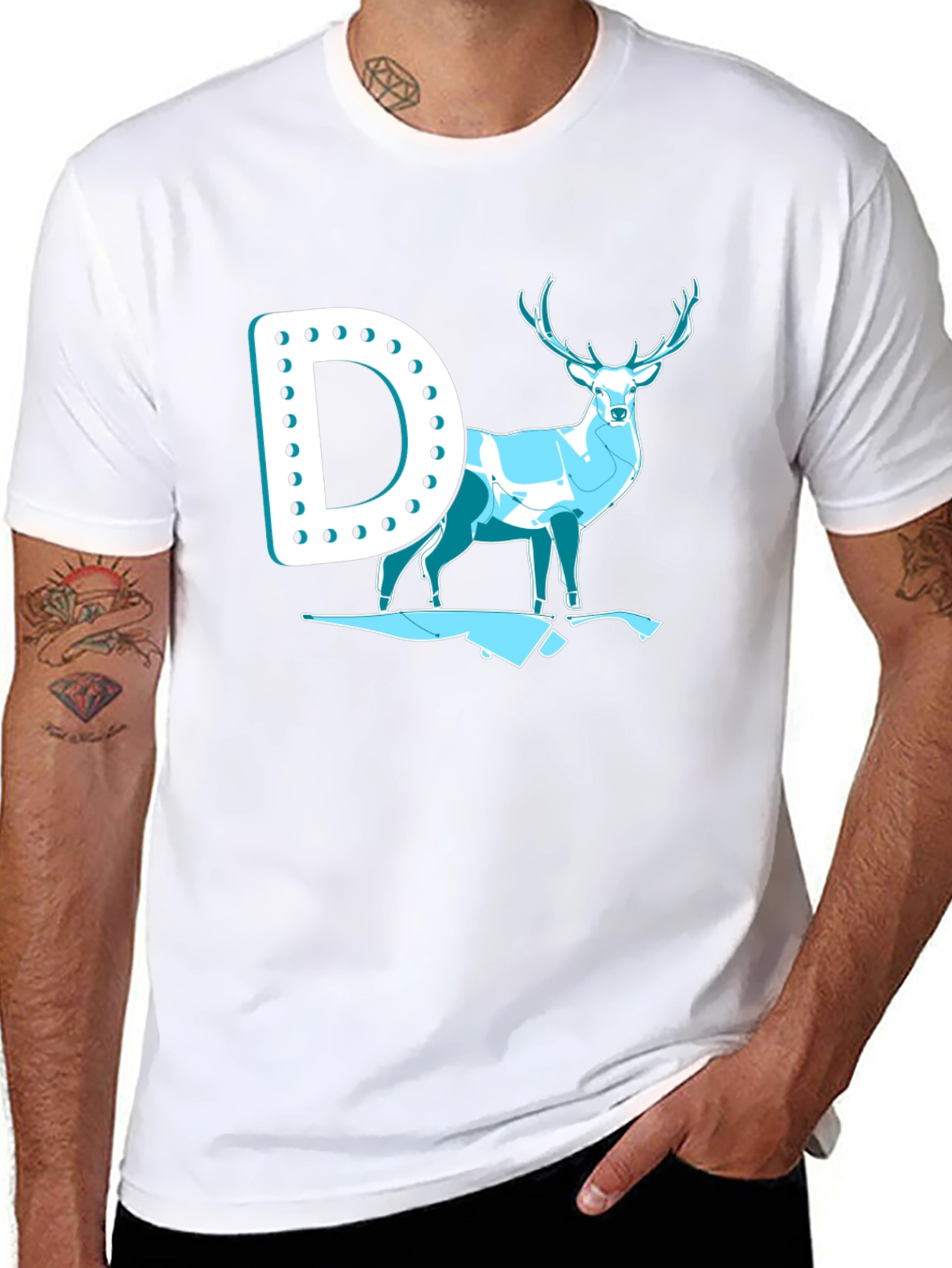 Hunting T-Shirt: Deer and Rifle Graphic Tee