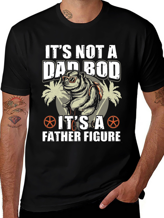 Dad Bod Father Figure T-Shirt - Humorous Bear Design