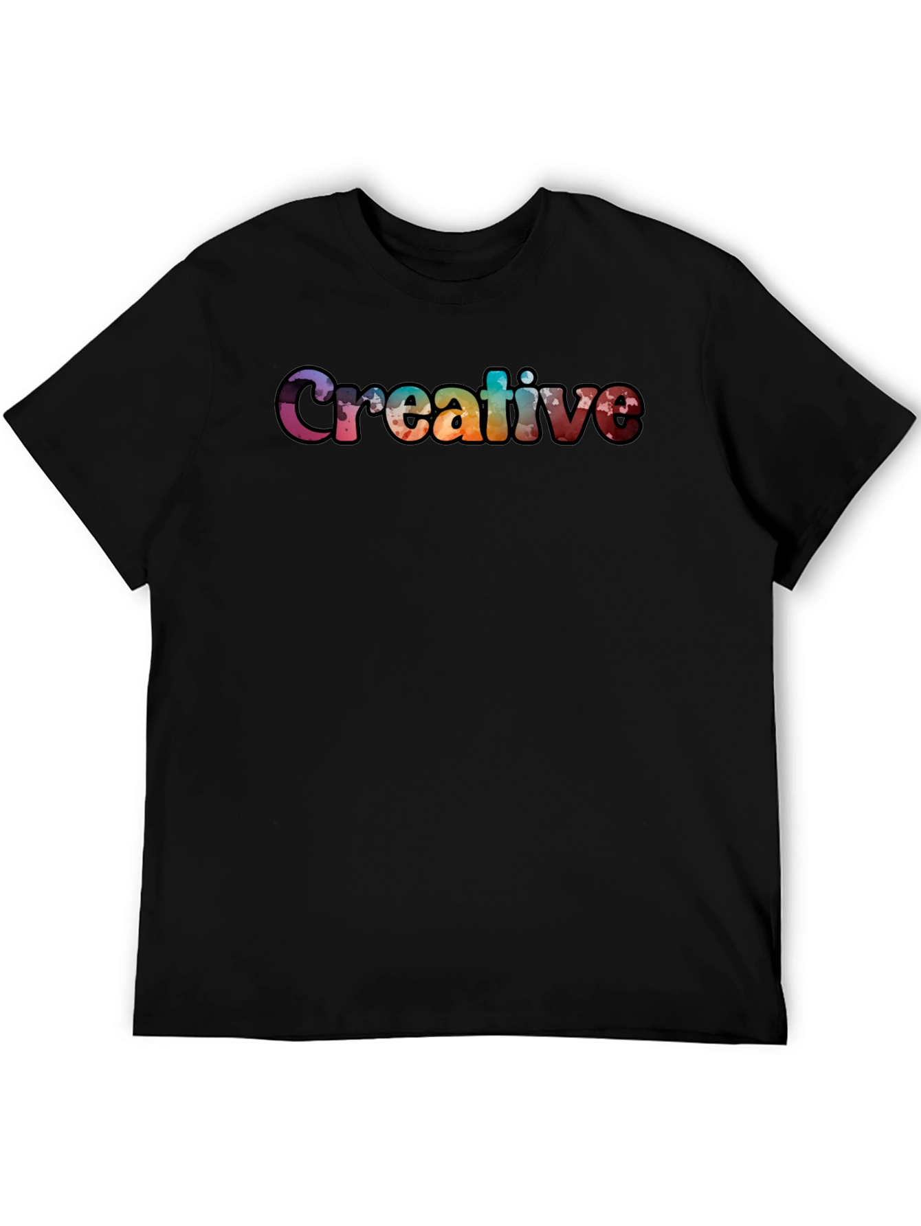 Creative Graphic Black T-Shirt