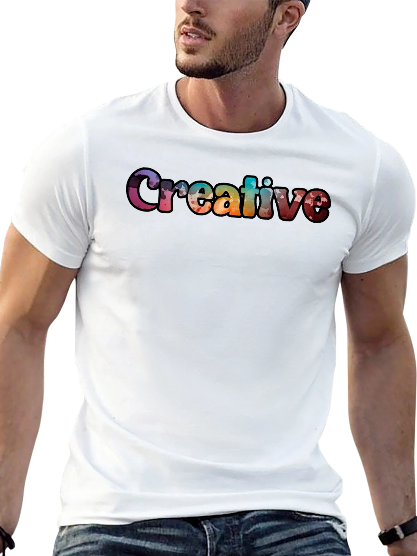 Creative Graphic Black T-Shirt
