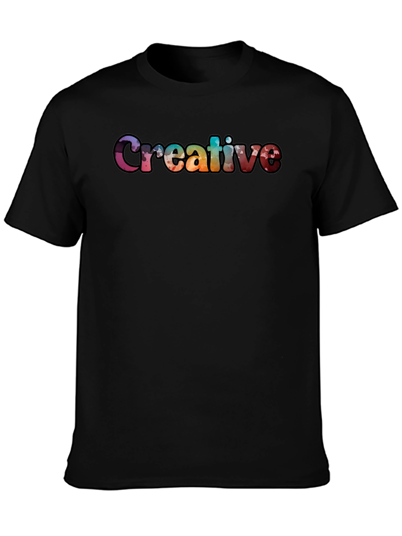 Creative Graphic Black T-Shirt