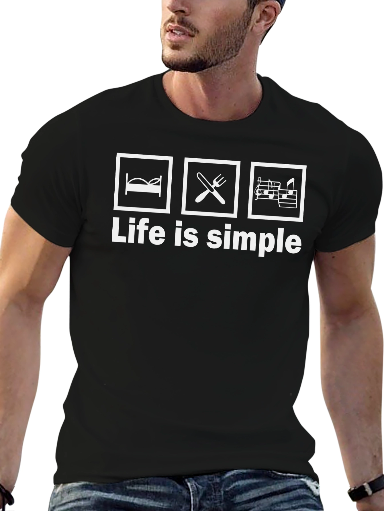 Life is Simple T-Shirt: Eat Sleep Music!