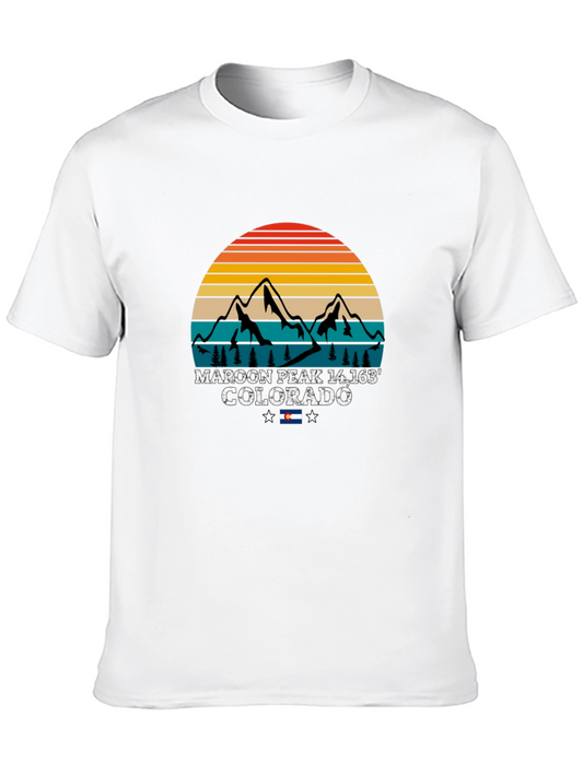 Maroon Peak Colorado Graphic T-Shirt