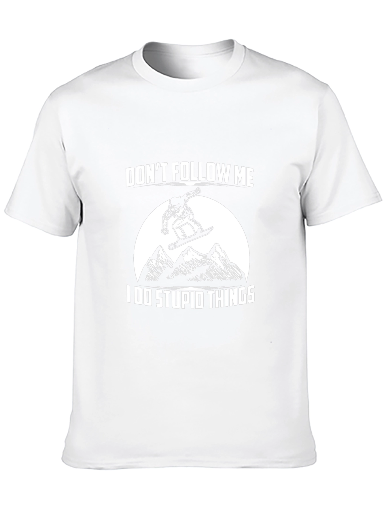 Dont Follow Me Black T-Shirt - Snowboarder Graphic Tee