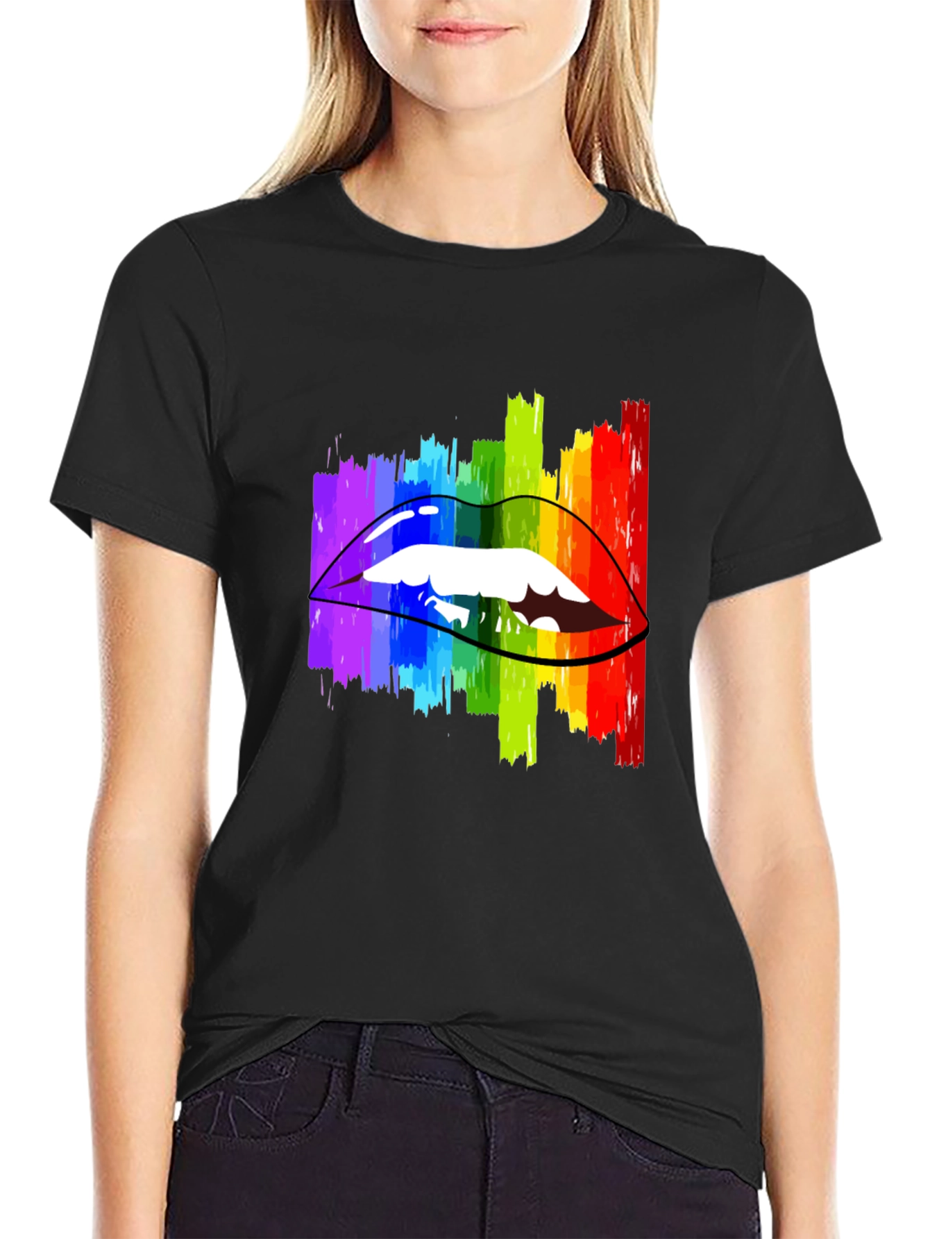 Rainbow Lips Graphic Tee