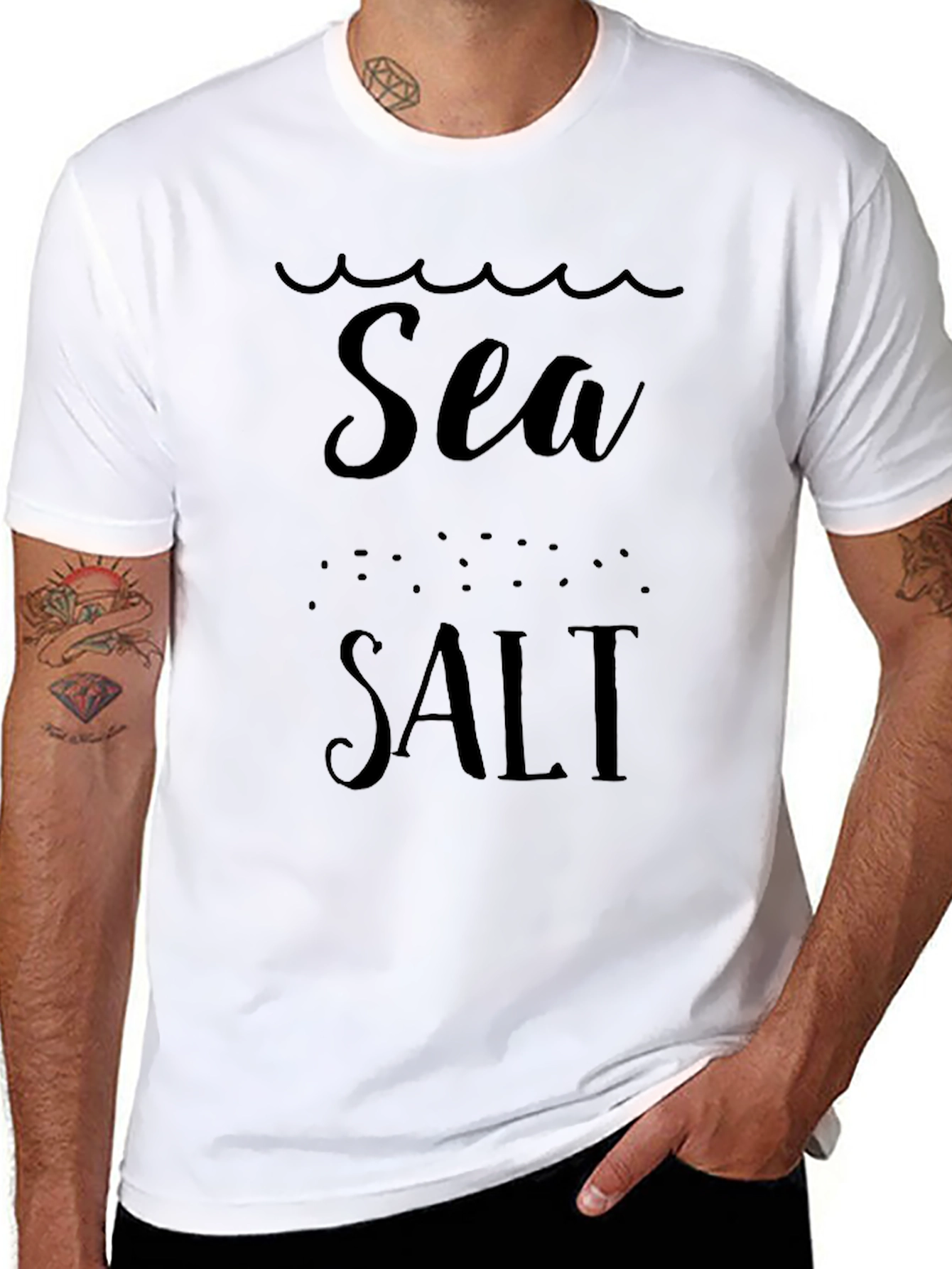 Sea Salt Black Graphic T-Shirt