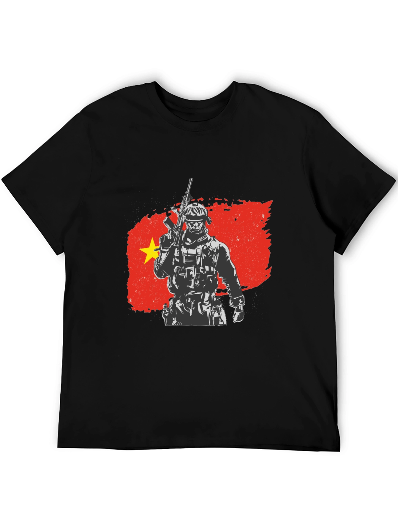 Vietnam Soldier Graphic Tee - Black