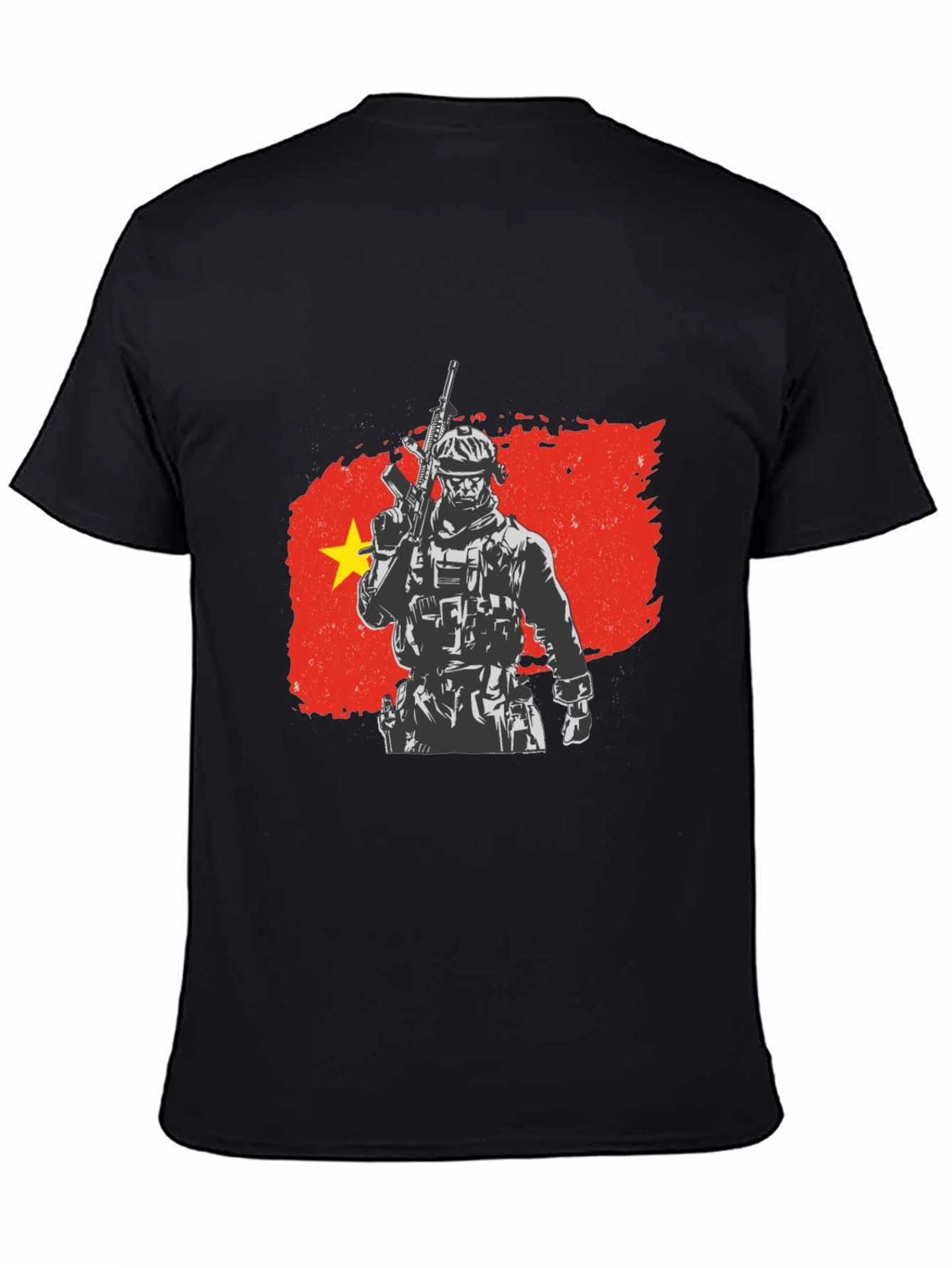 Vietnam Soldier Graphic Tee - Black