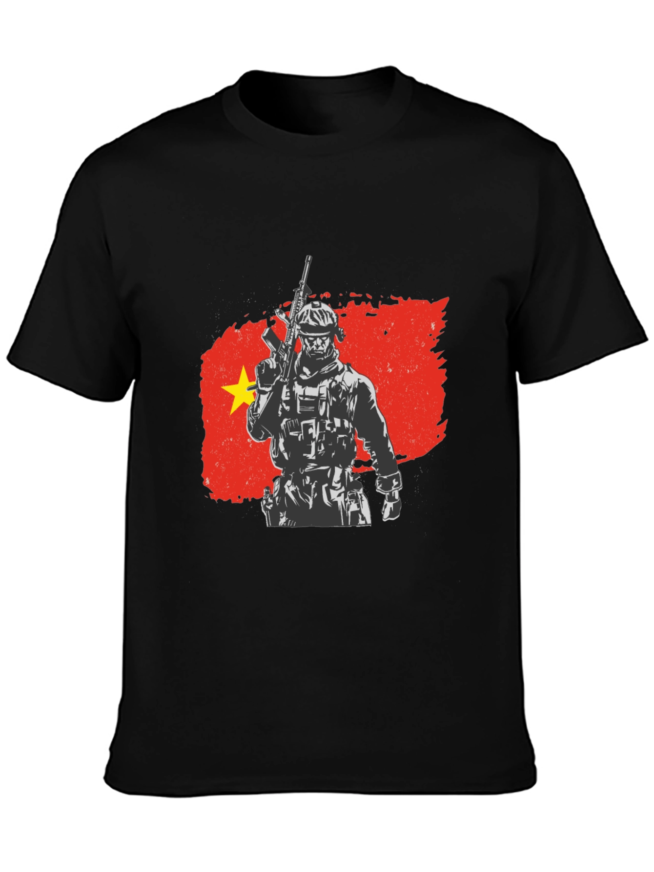 Vietnam Soldier Graphic Tee - Black
