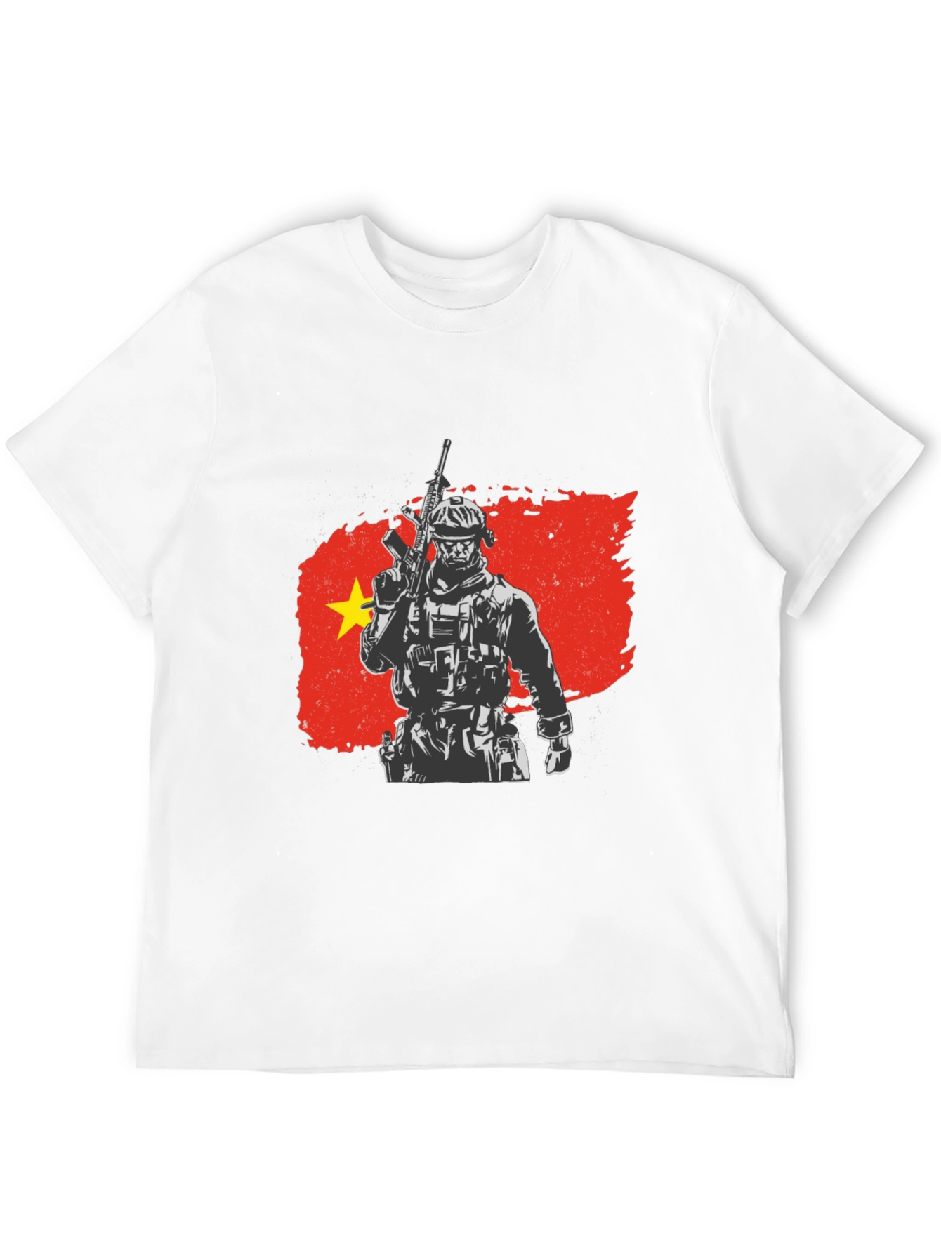 Vietnam Soldier Graphic Tee - Black