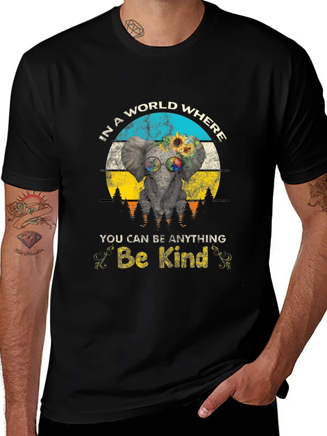 Be Kind Elephant Graphic Tee