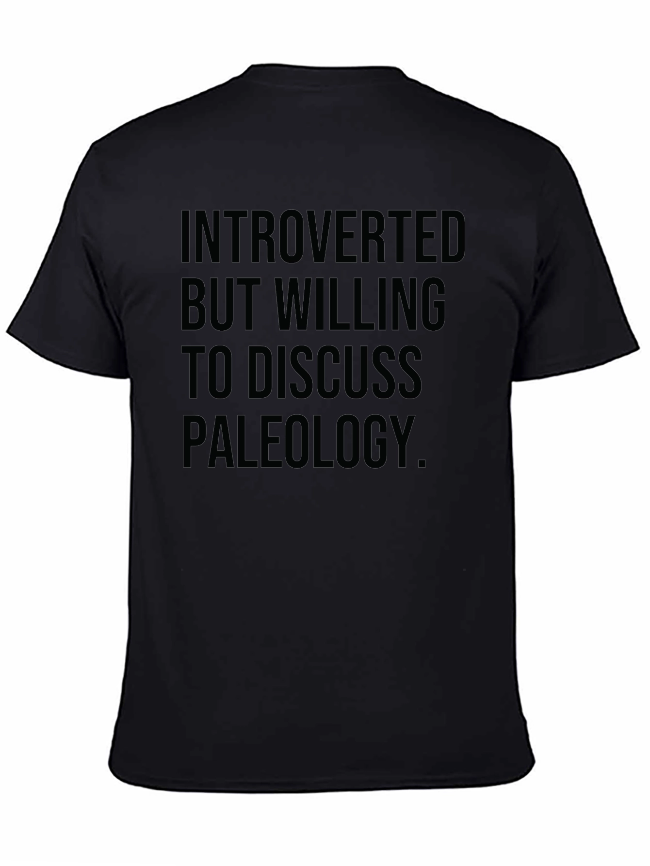 Introverted Paleontology T-Shirt - Black