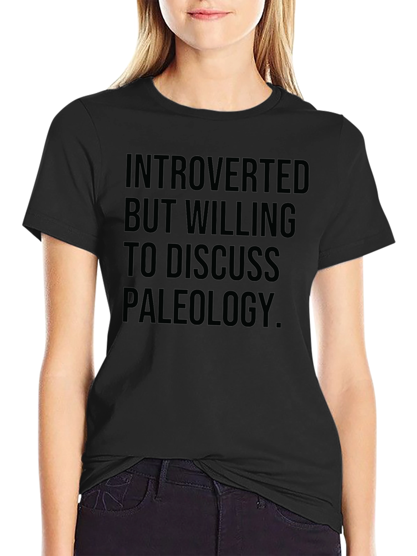 Introverted Paleontology T-Shirt - Black