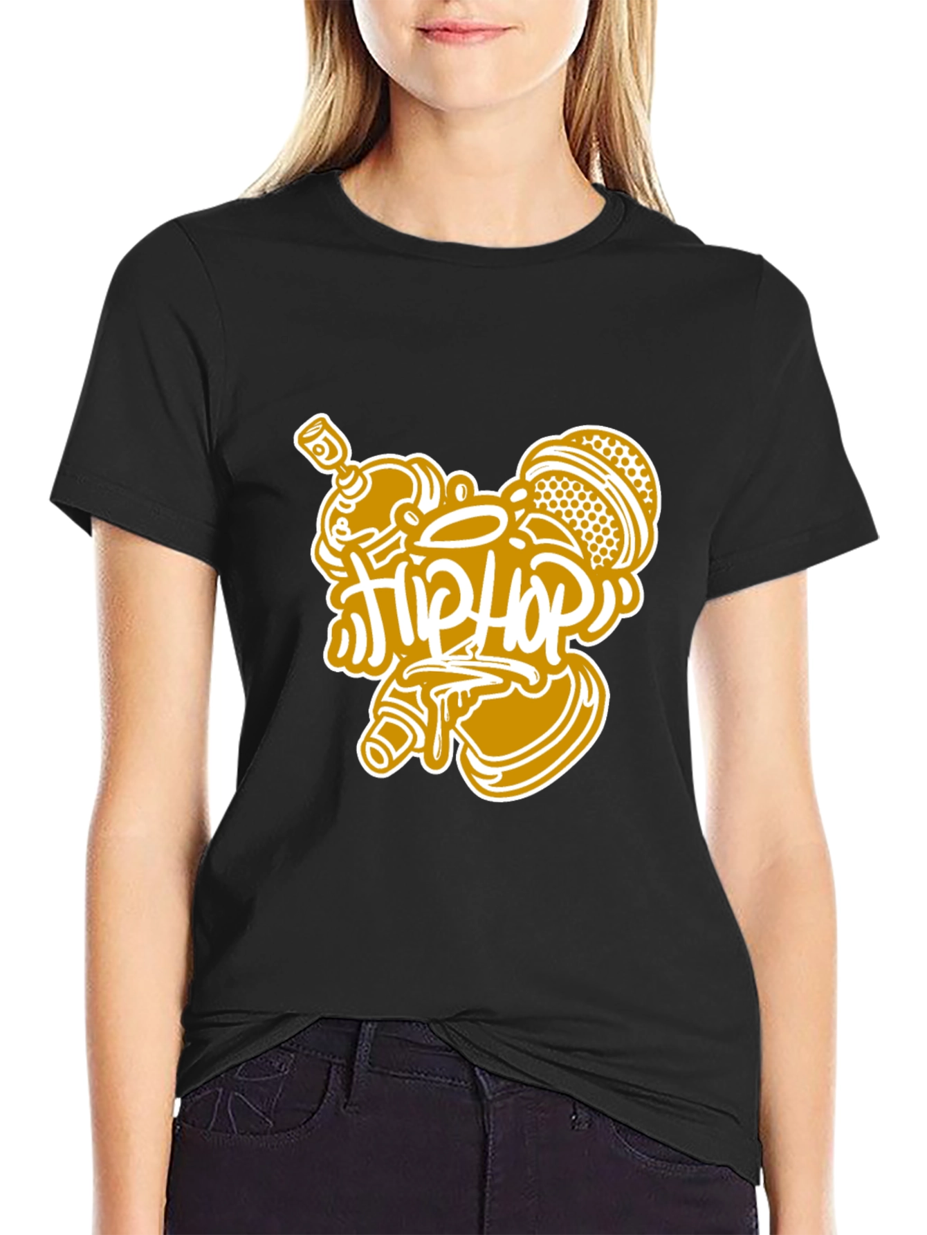 Hip Hop Graphic Black T-Shirt