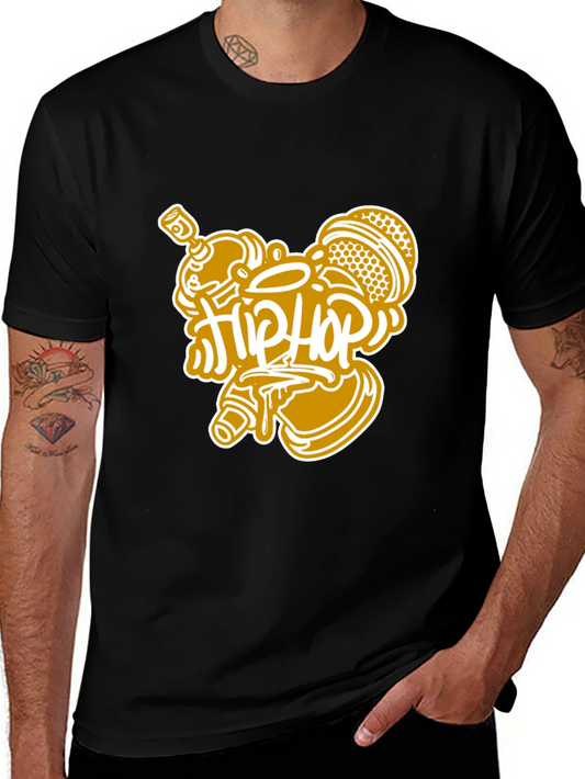 Hip Hop Graphic Black T-Shirt