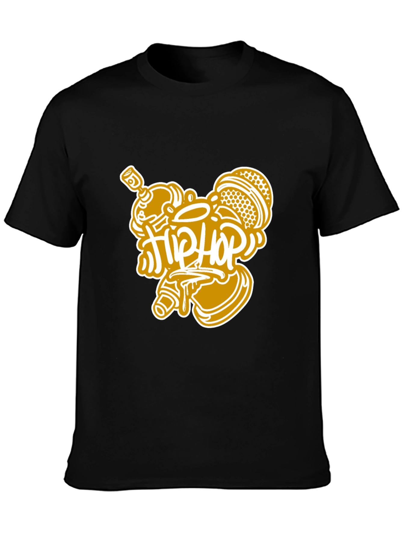 Hip Hop Graphic Black T-Shirt