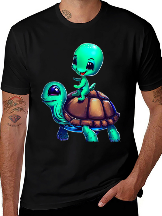 Cartoon Turtle Ride T-Shirt