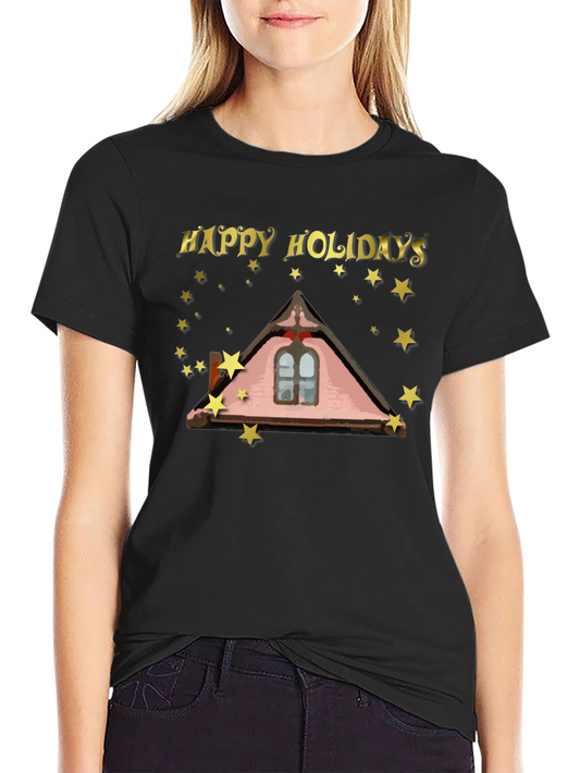Happy Holidays Roofline Star T-Shirt