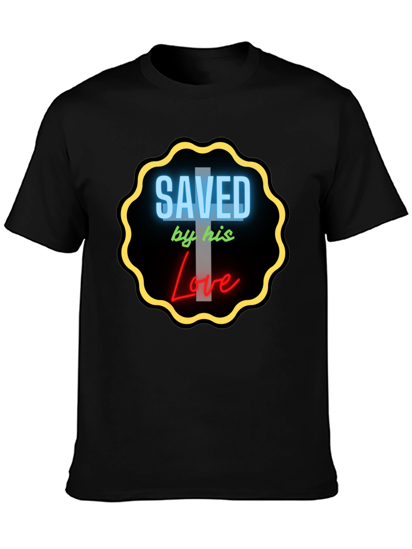 Saved by His Love Graphic Tee - Christian T-Shirt