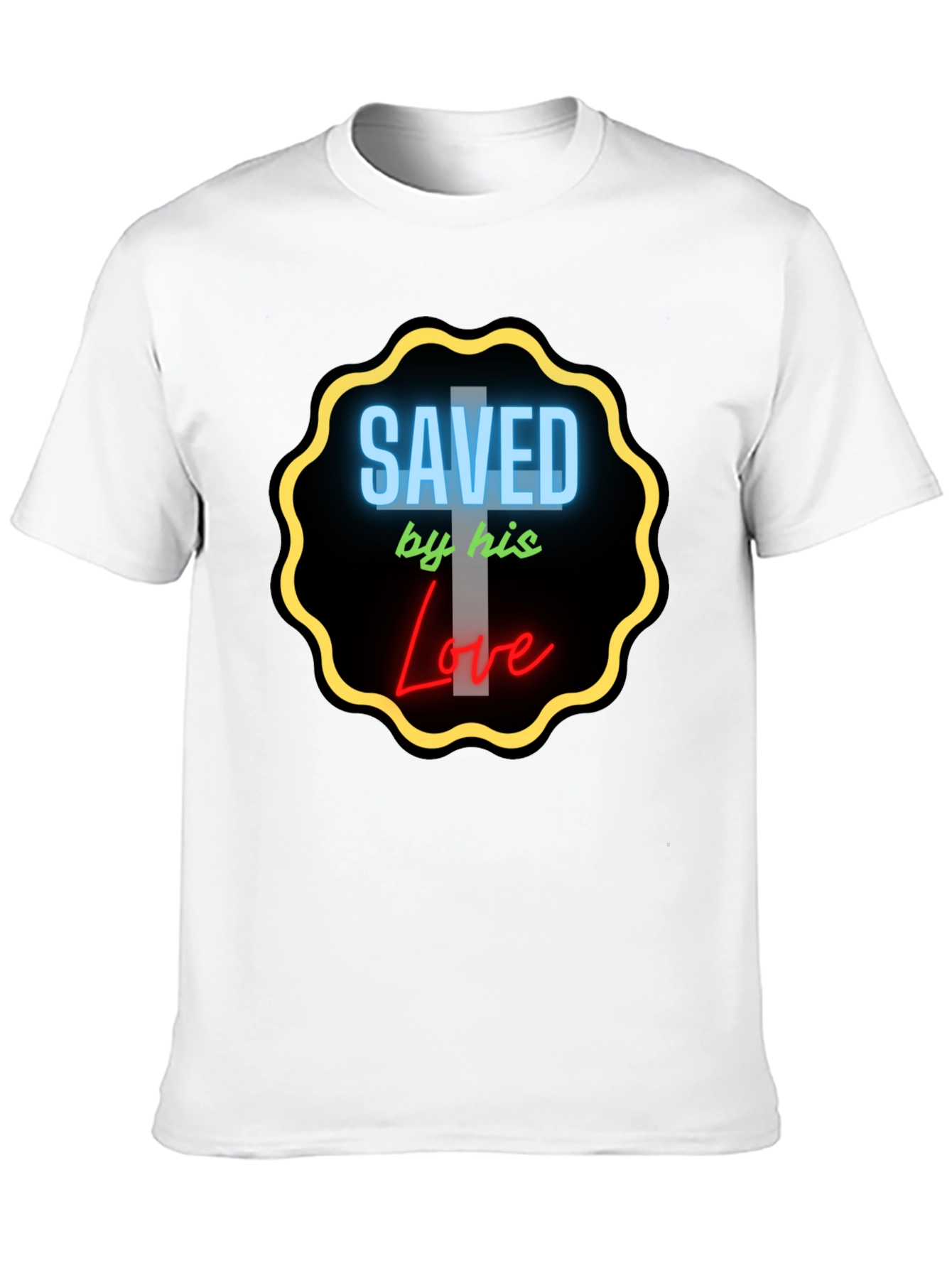 Saved by His Love Graphic Tee - Christian T-Shirt