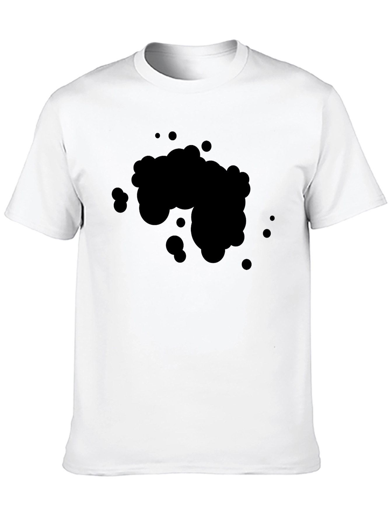 Mens Solid Black Crew Neck Short Sleeve T-Shirt