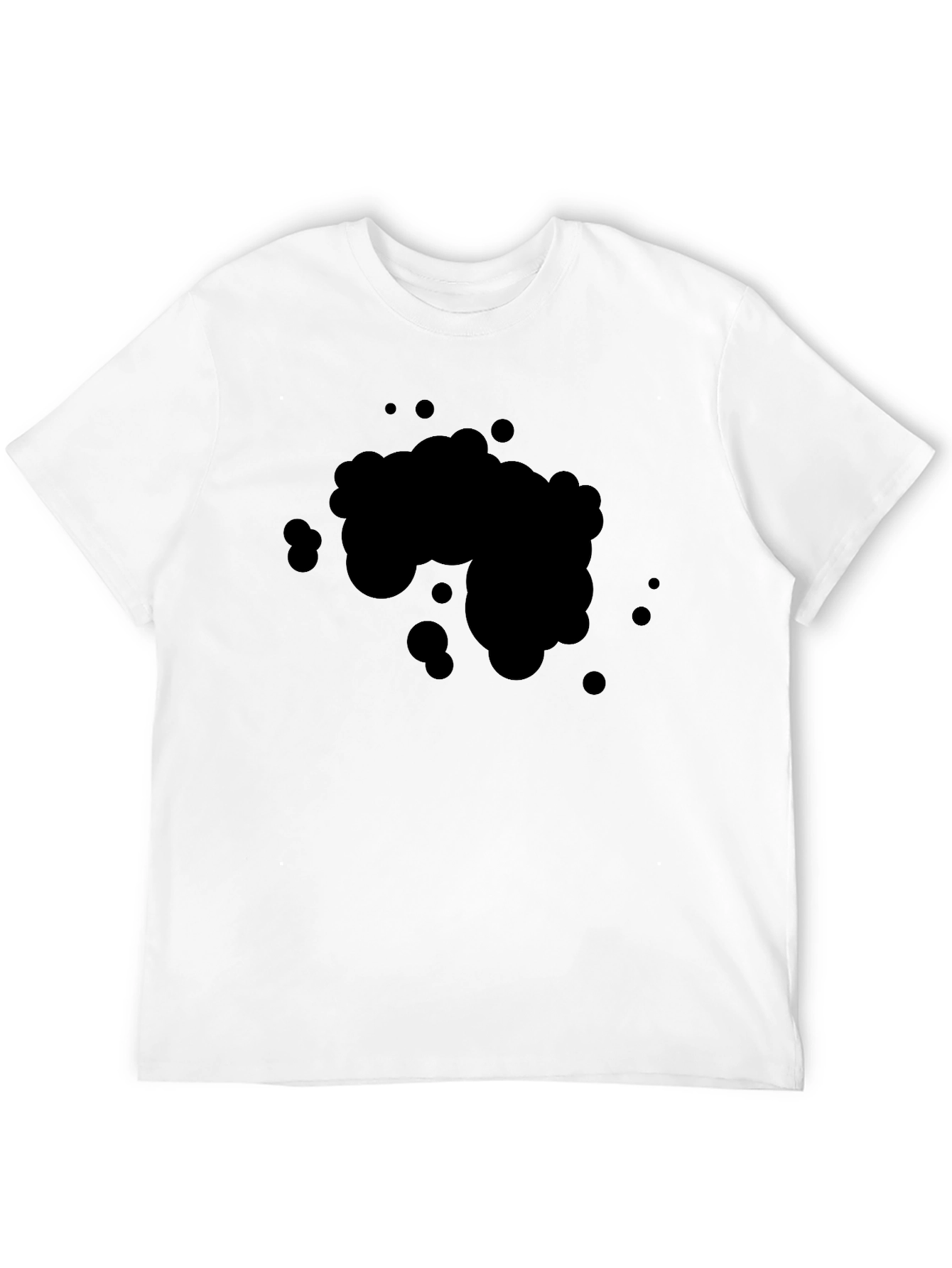 Mens Solid Black Crew Neck Short Sleeve T-Shirt
