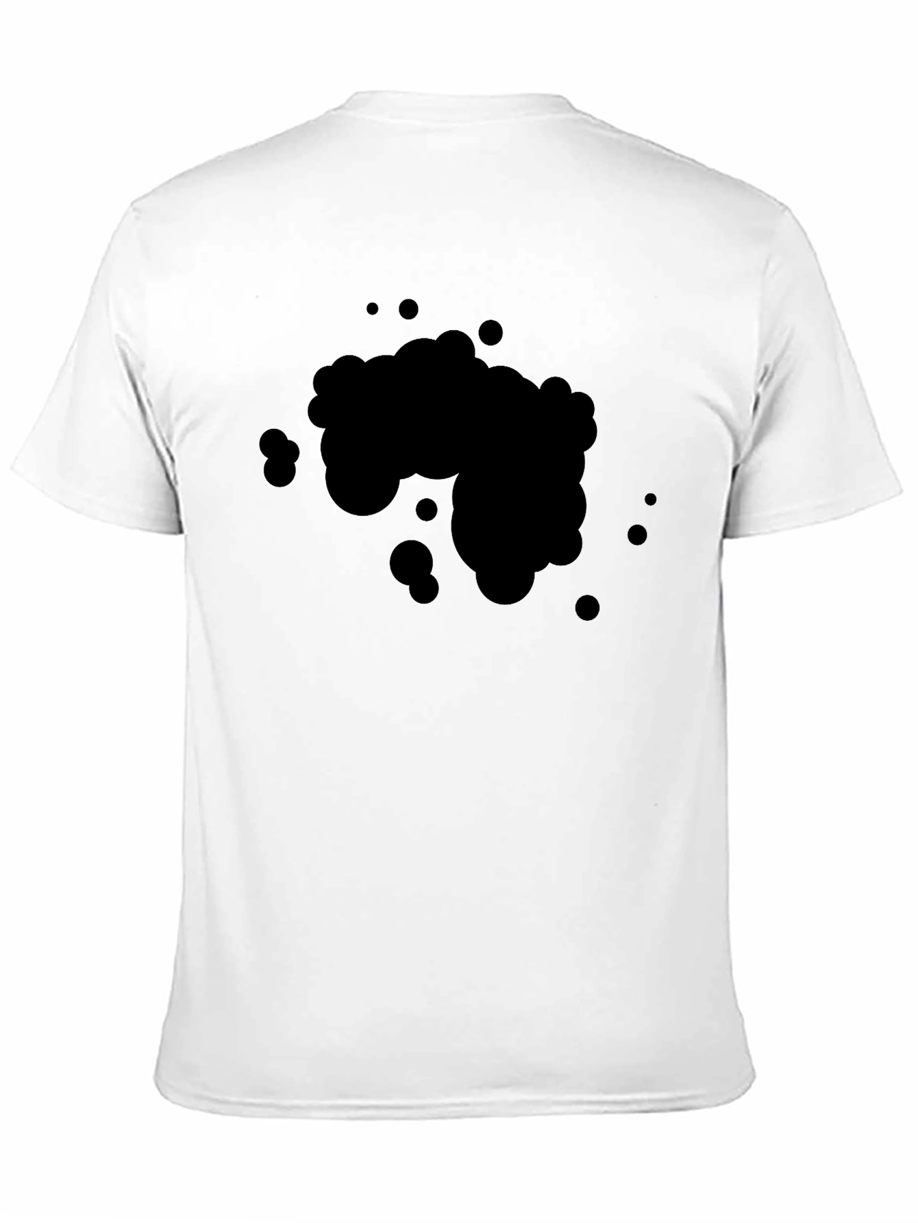 Mens Solid Black Crew Neck Short Sleeve T-Shirt