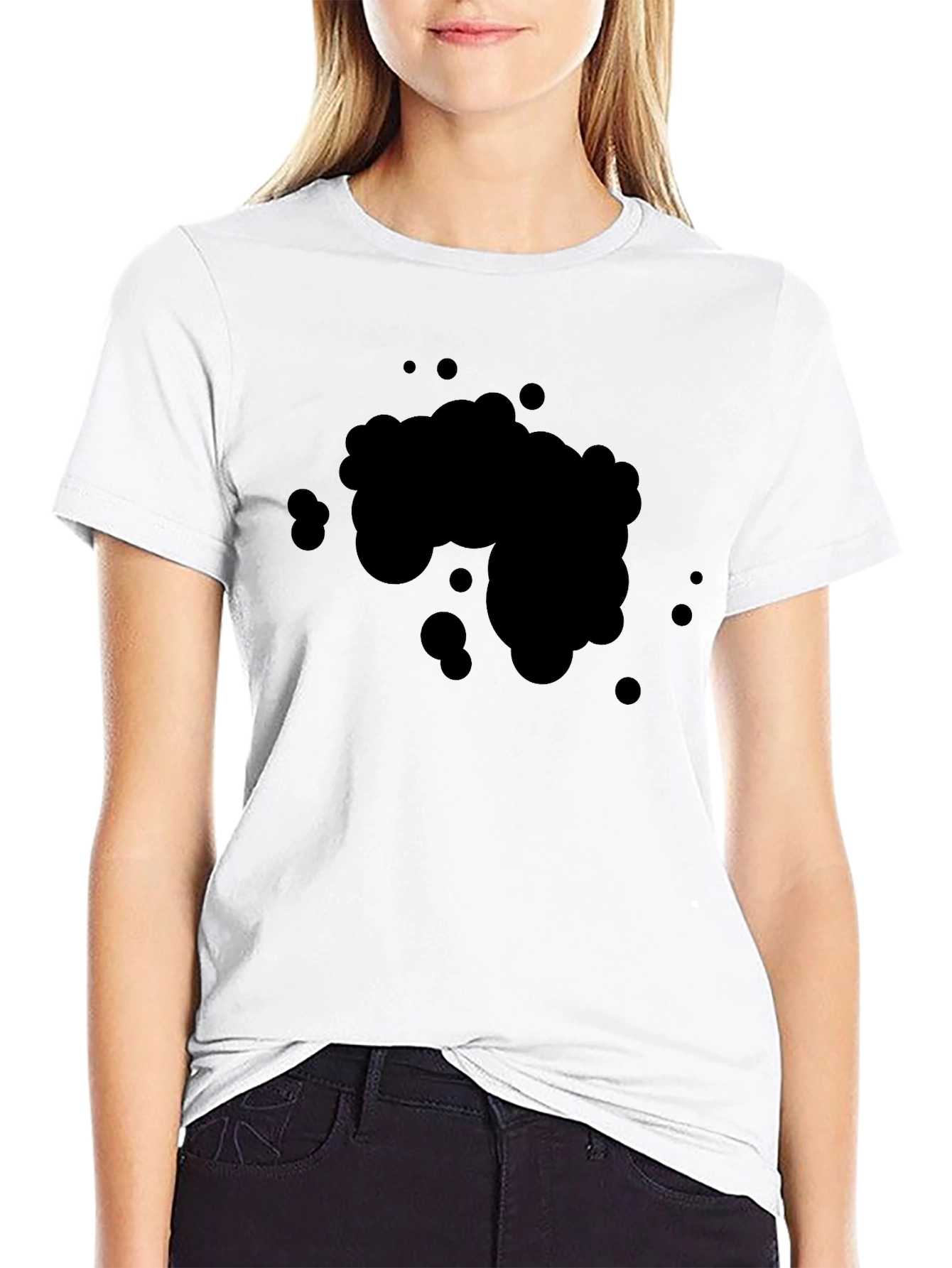 Mens Solid Black Crew Neck Short Sleeve T-Shirt