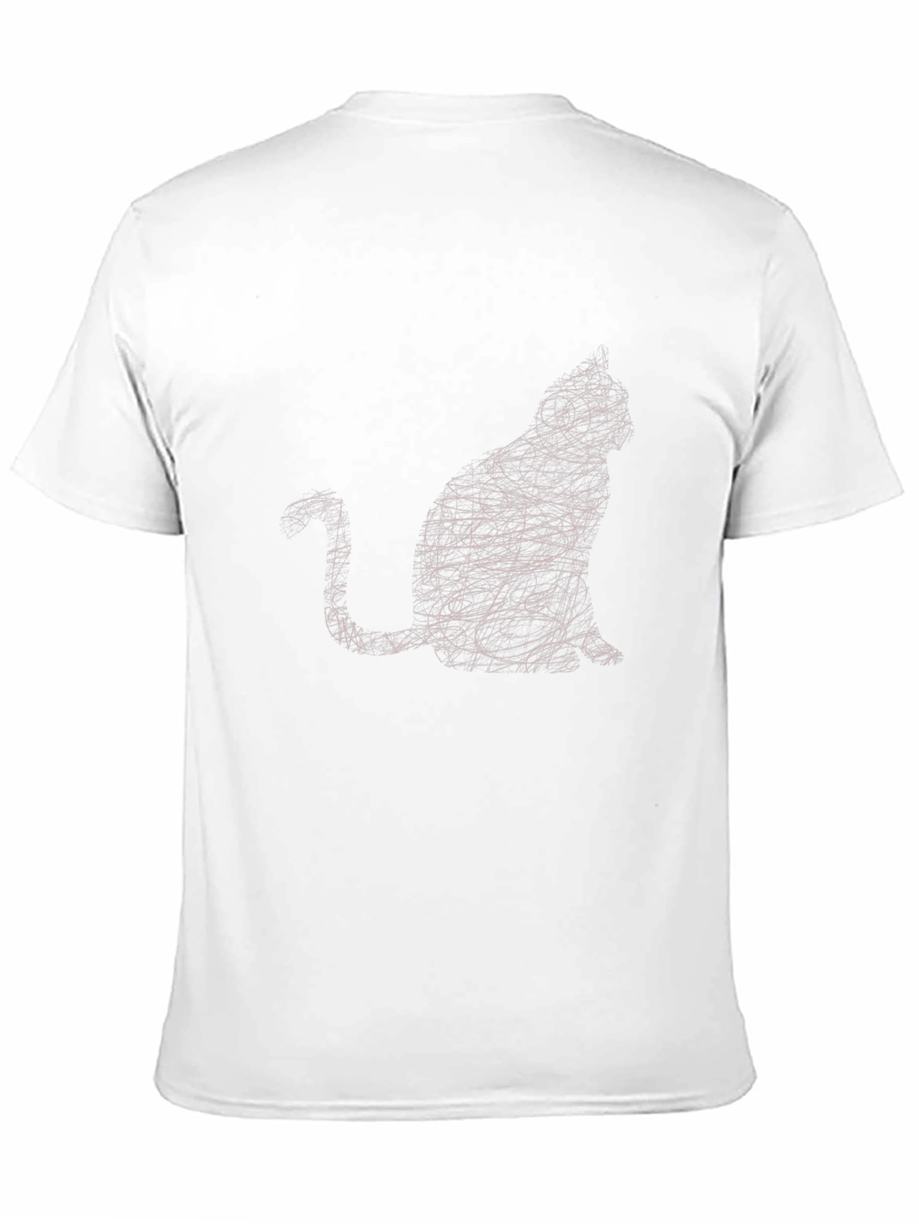 Abstract Cat Graphic T-Shirt - Stylish Black Tee