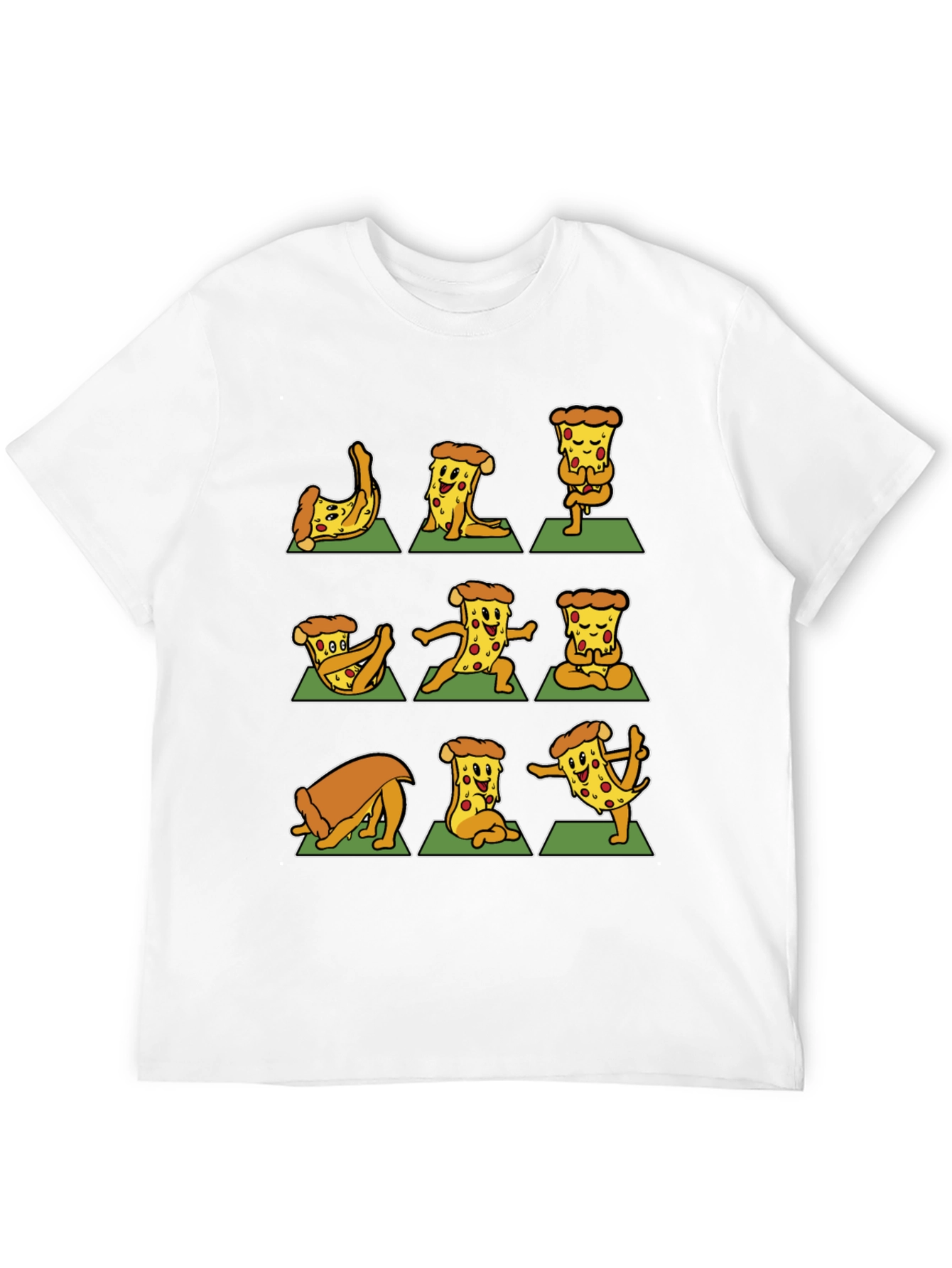 Pizza Yoga T-Shirt - Black Graphic Tee