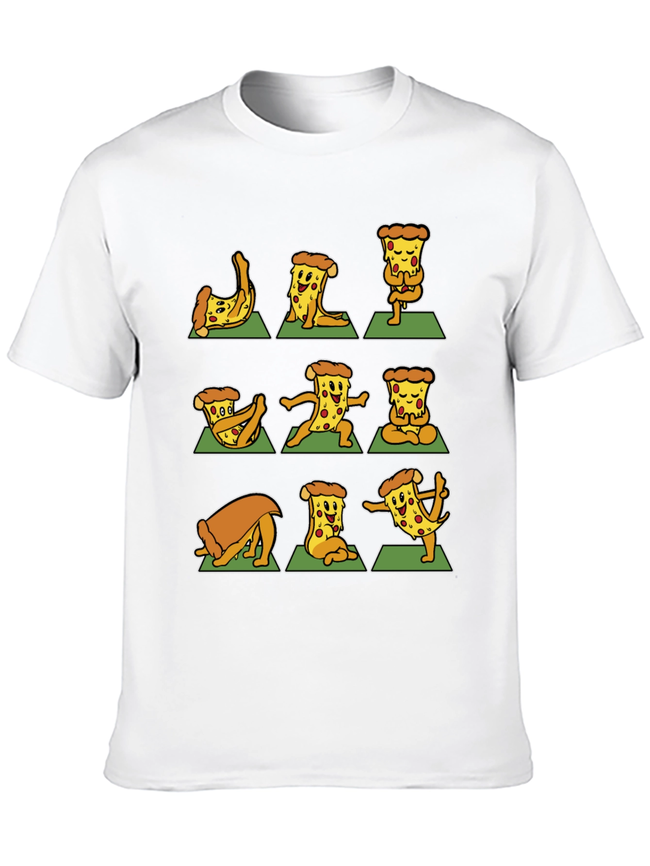 Pizza Yoga T-Shirt - Black Graphic Tee