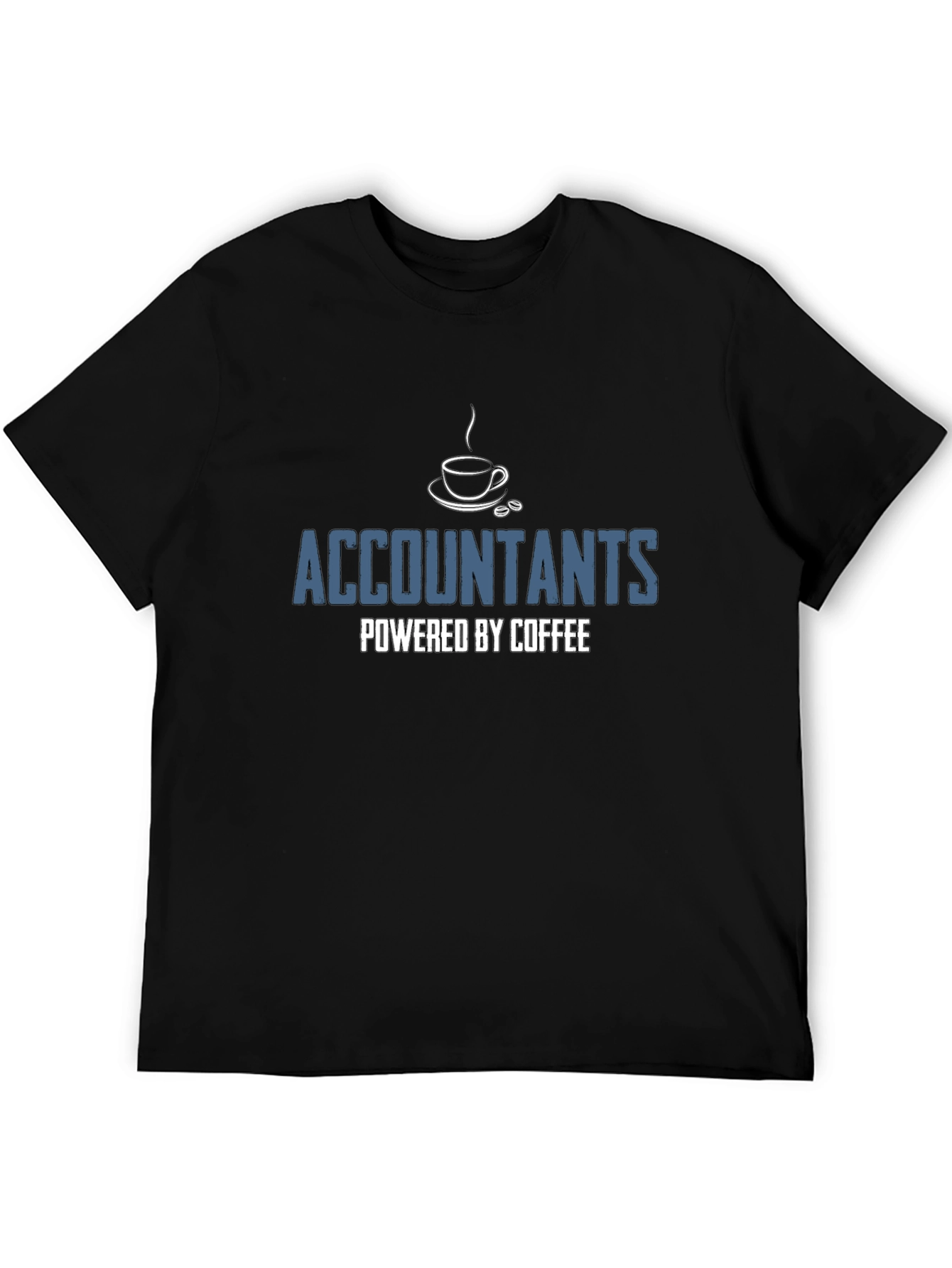 Accountants Powered by Coffee Black T-Shirt
