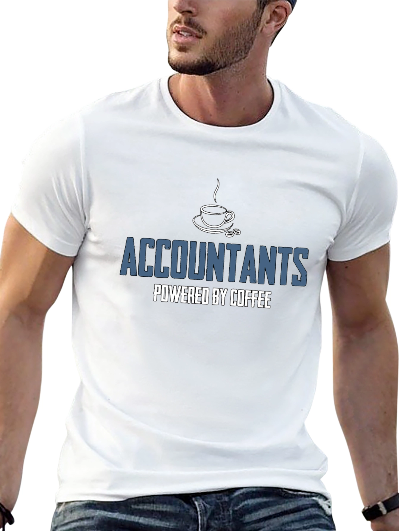 Accountants Powered by Coffee Black T-Shirt