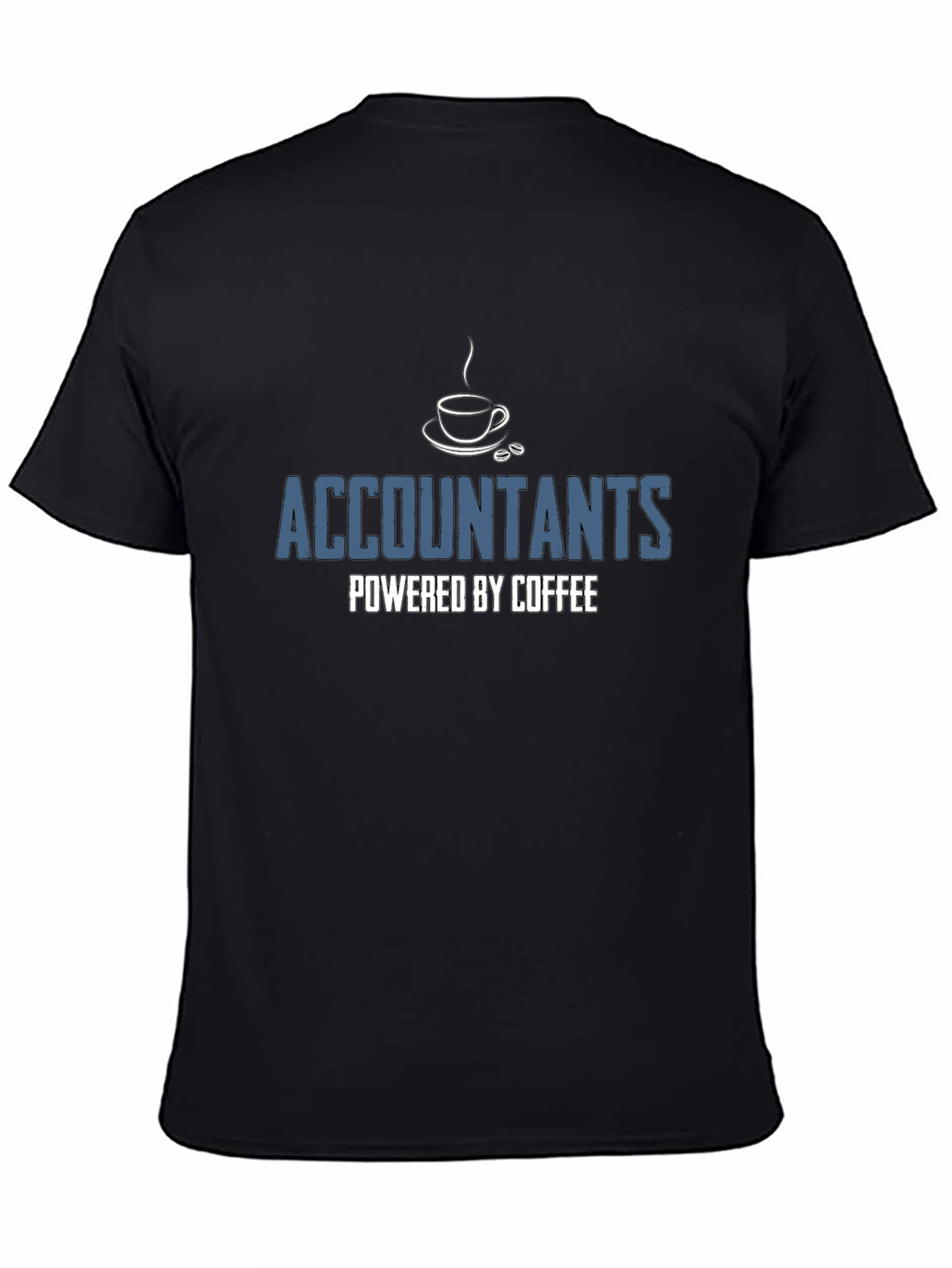 Accountants Powered by Coffee Black T-Shirt