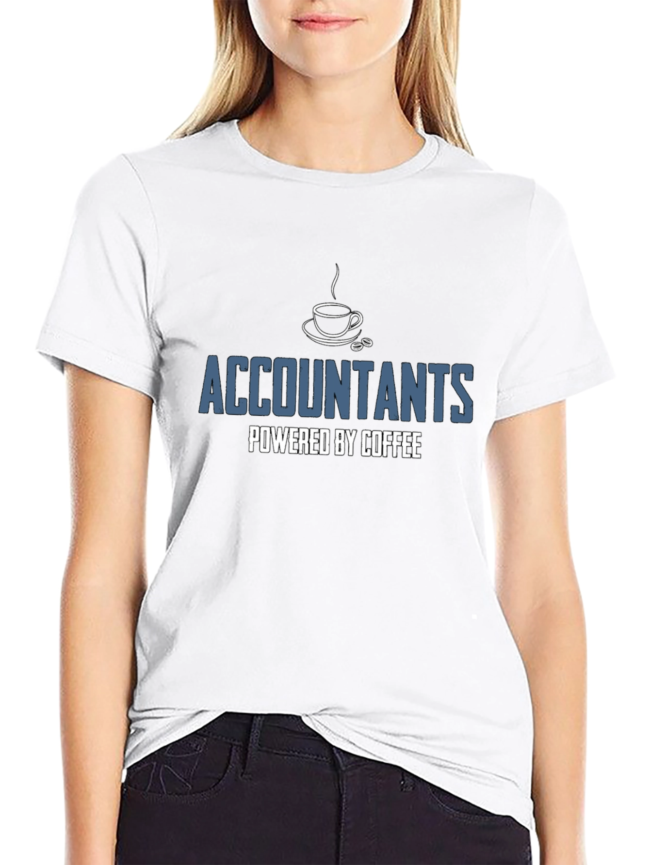 Accountants Powered by Coffee Black T-Shirt