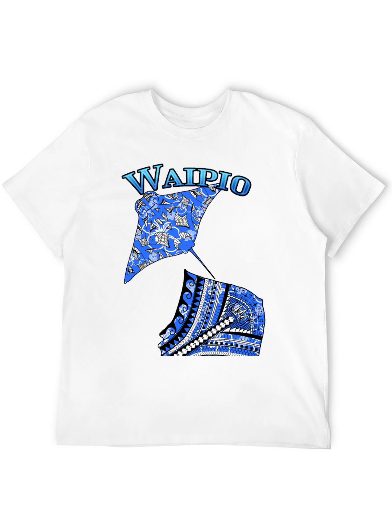 Waipio Stingray Graphic Black T-Shirt