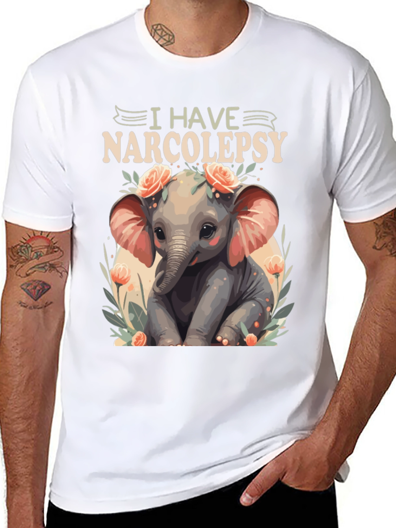 Narcolepsy Elephant T-Shirt - Cute and Comfortable