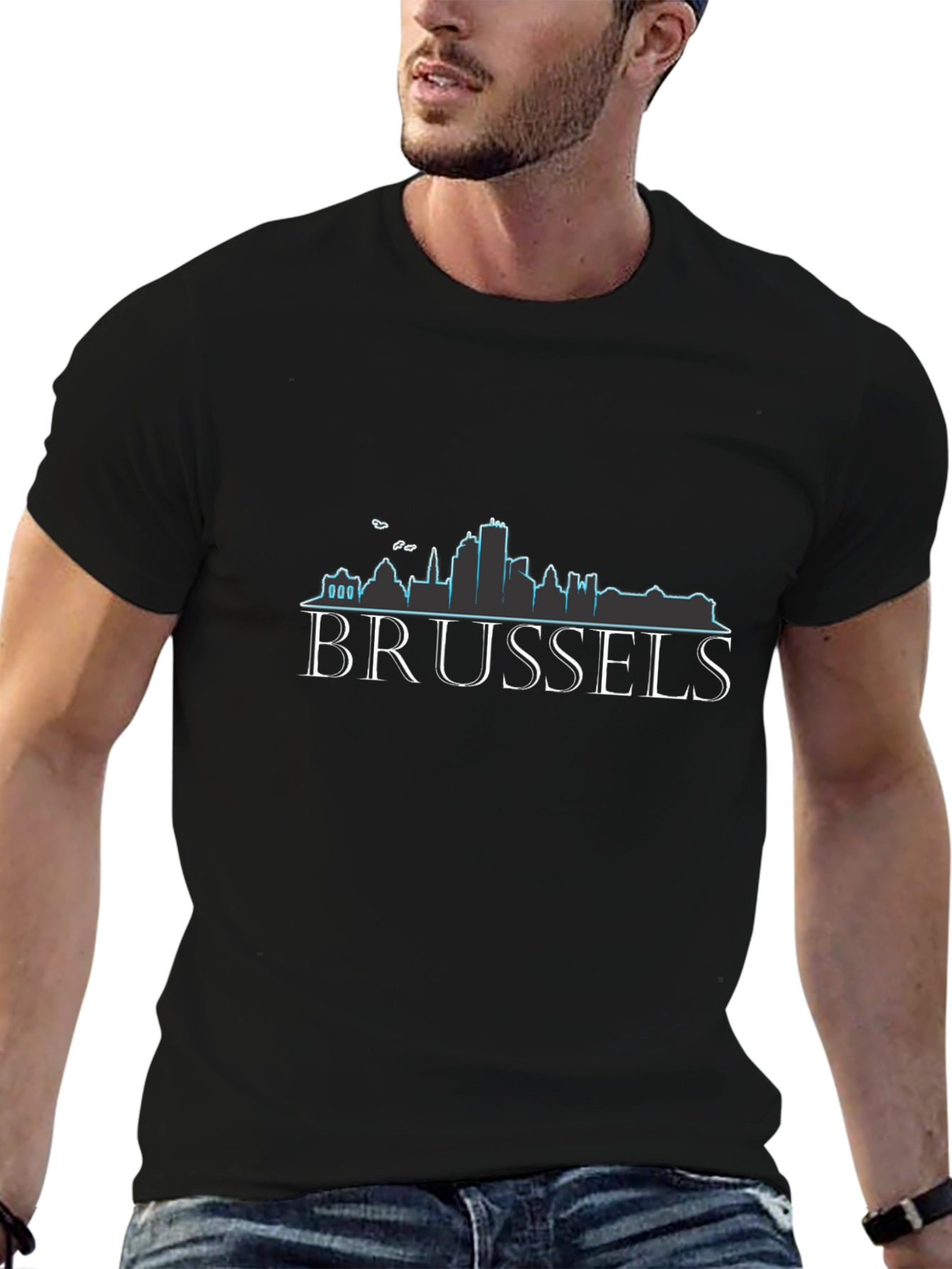 Brussels Skyline T-Shirt - Modern Cityscape Design